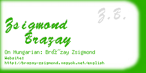 zsigmond brazay business card